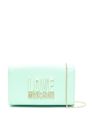 Love Moschino logo-lettering crossbody bag - Green