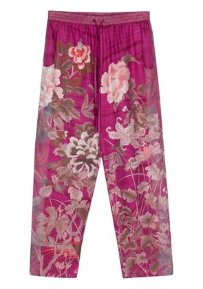 Pierre-Louis Mascia floral silk tapered trousers - Pink