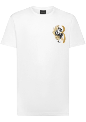 Billionaire logo-embroidered cotton T-shirt - White