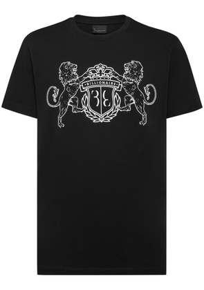 Billionaire logo-embroidered cotton T-shirt - Black