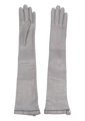 ARMARIUM buckle-detail elbow-length leather gloves - Grey