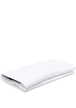 Balmain logo-jacquard beach towel - White
