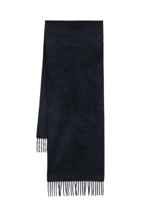 N.Peal fringed cashmere scarf - Blue