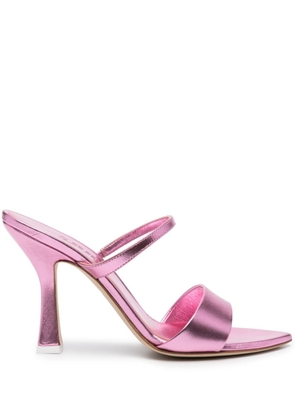 3juin 100mm metallic leather sandals - Pink
