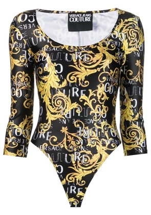 Versace Jeans Couture logo-print long-sleeve body - Black
