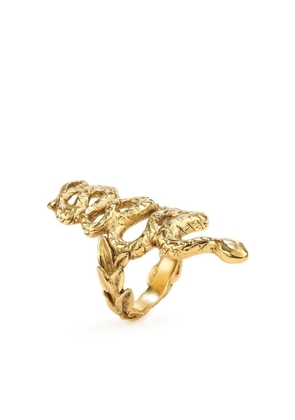 Goossens embossed snake-detail ring - Gold