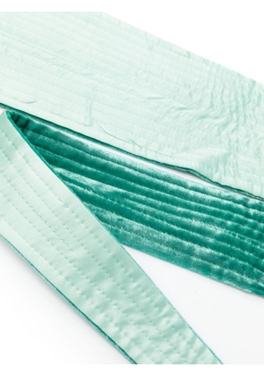 Pierre-Louis Mascia double-layer velvet belt - Green