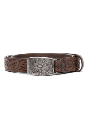 Polo Ralph Lauren Coleman embossed leather belt - Brown