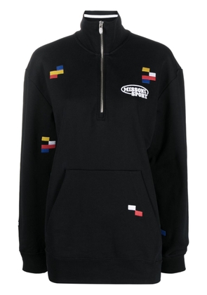 Missoni embroidered logo half-zip sweatshirt - Black