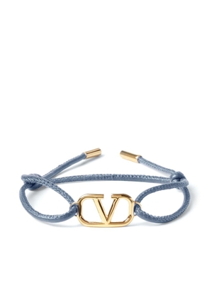 Valentino Garavani VLogo Signature leather cord bracelet - Blue