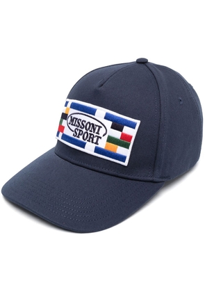 Missoni logo-patch cap - Blue