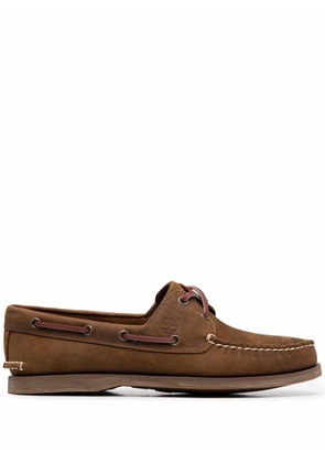 Timberland stitched leather boat shoes - Brown