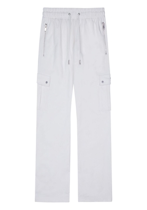 TEAM WANG design cotton cargo track pants - White