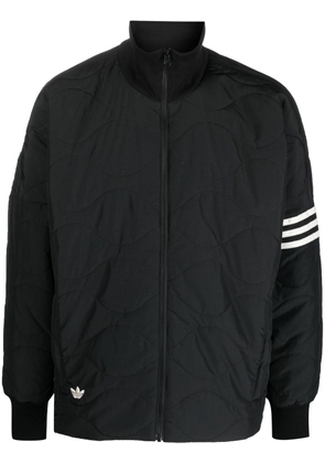 adidas logo-detail quilted jacket - Black