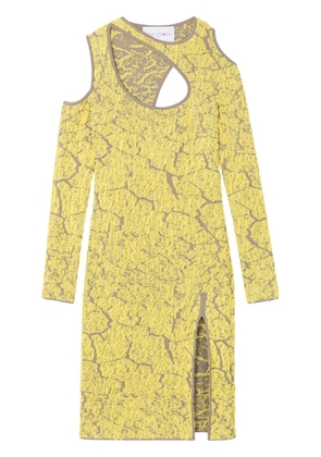 AZ FACTORY x Ester Manas jacquard-pattern cut-out dress - Yellow