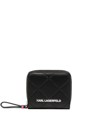 Karl Lagerfeld debossed logo-print purse - Black