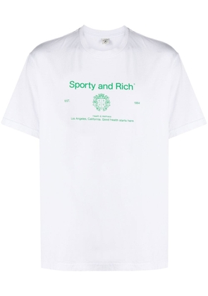 Sporty & Rich Crest logo-print T-shirt - White