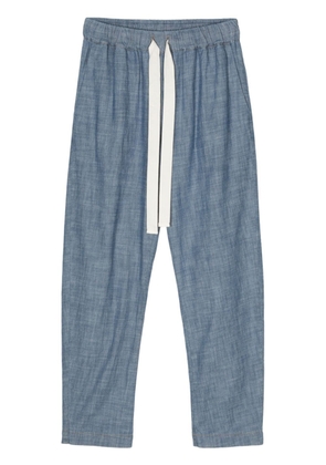 Semicouture chambray cotton trousers - Blue