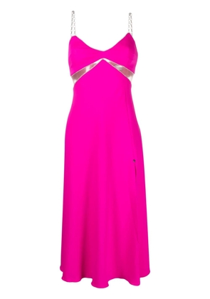 NISSA crystal-embellished V-neck dress - Pink