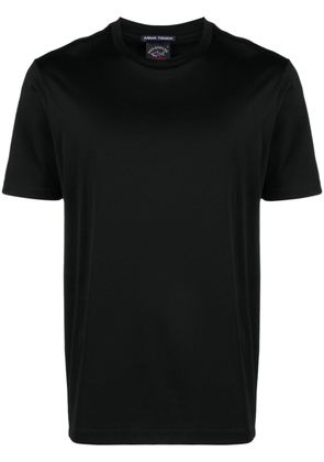 Paul & Shark logo-tape cotton shirt - Black