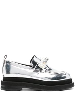 Simone Rocha Heart Toe Platform loafers - Silver