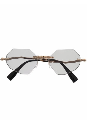 Kuboraum geometric-frame sunglasses - Black