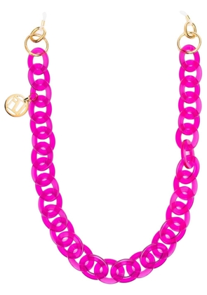 Linda Farrow chunky sunglasses chain - Pink