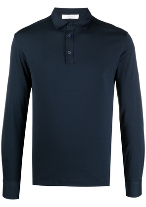 Cruciani long-sleeve polo shirt - Blue