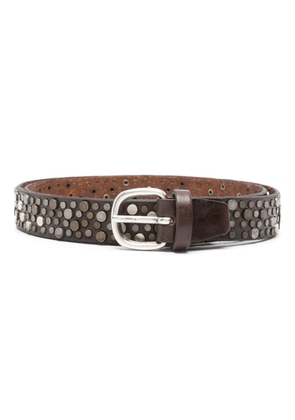 ERALDO stud-embellished leather belt - Brown