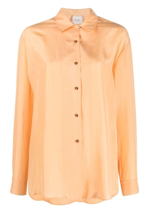Alysi long-sleeve silk shirt - Orange