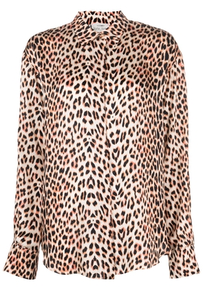 Forte Forte leopard-print button-up shirt - Brown