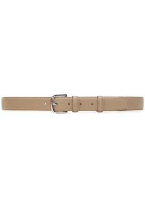 12 STOREEZ side stitch leather belt - Neutrals