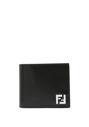 FENDI FF bi-fold leather wallet - Black