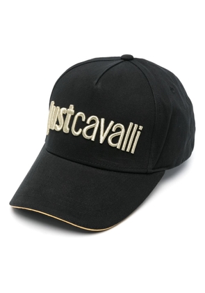 Just Cavalli logo-embroidered cotton cap - Black
