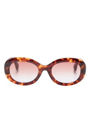 Vivienne Westwood Vivienne tortoiseshell oval-frame sunglasses - Red