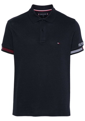 Tommy Hilfiger embroidered-logo piqué polo shirt - Blue