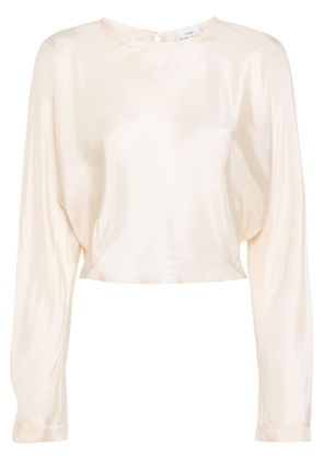 Forte Forte satin cropped blouse - Neutrals