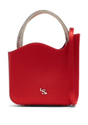 Le Silla Ivy logo-plaque silk satin mini bag - Red