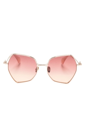 Vivienne Westwood Hardware orb hexagonal-frame sunglasses - Gold