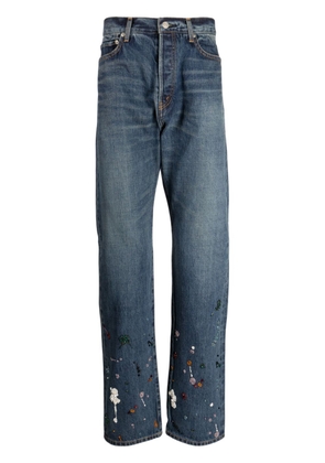 Undercover bead-embellished straight-leg jeans - Blue