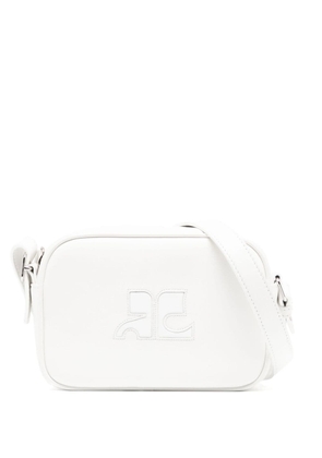 Courrèges Reedition leather shoulder bag - White