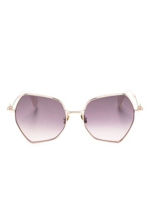 Vivienne Westwood Hardware orb hexagonal-frame sunglasses - Gold