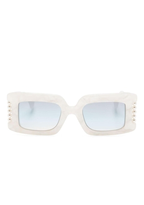 Vivienne Westwood Judy rectangle-frame sunglasses - White