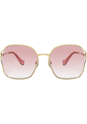 Miu Miu Eyewear gradient oversize-frame sunglasses - Gold