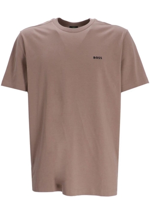 BOSS logo-print T-shirt - Neutrals