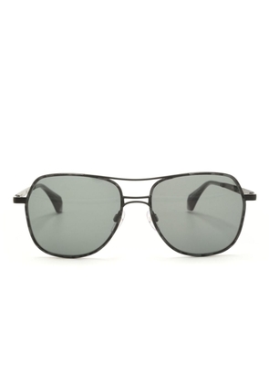 Vivienne Westwood engraved-logo pilot-frame sunglasses - Black