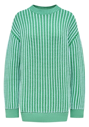12 STOREEZ striped chunky-knit jumper - Green