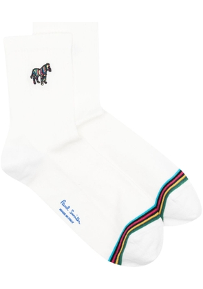 Paul Smith embroidered-motif cotton-blend socks - White