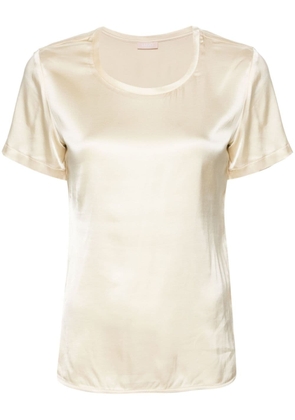 LIU JO round-neck satin blouse - White