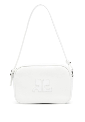 Courrèges Reedition leather camera bag - White